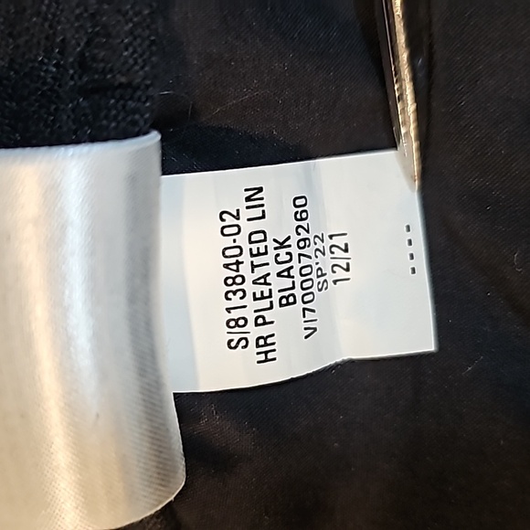 Banana Republic HR Pleated Pant Trouser Slacks Linen High Waisted Wide Black 4 L - Picture 11 of 14